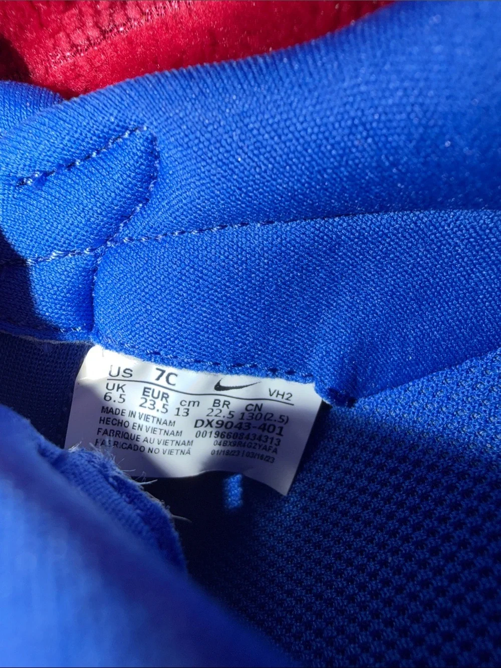 Nike Kids Royal Blue Athletic Sneakers with White Swoosh